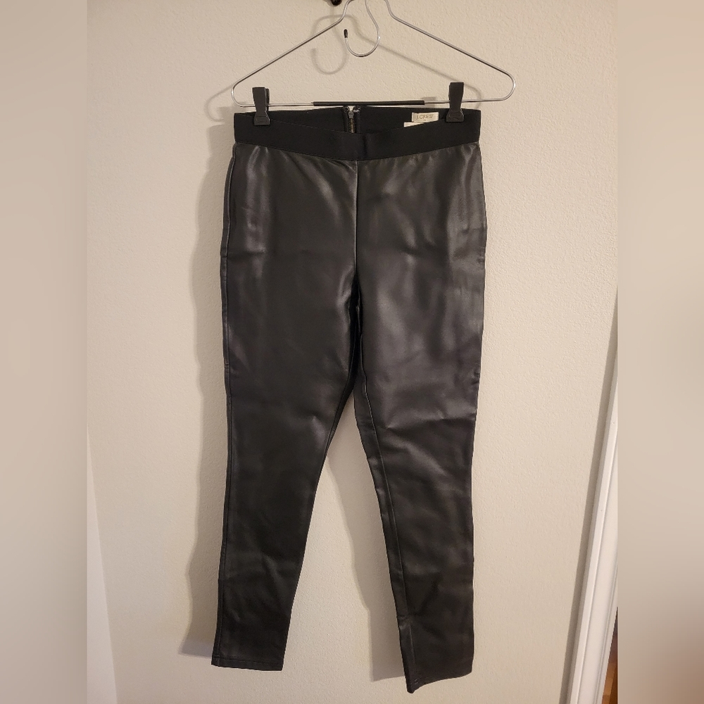 J.Crew Faux leather skinny plant